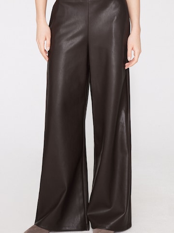 Tezenis Wide Leg Hose in Braun: Vorderseite