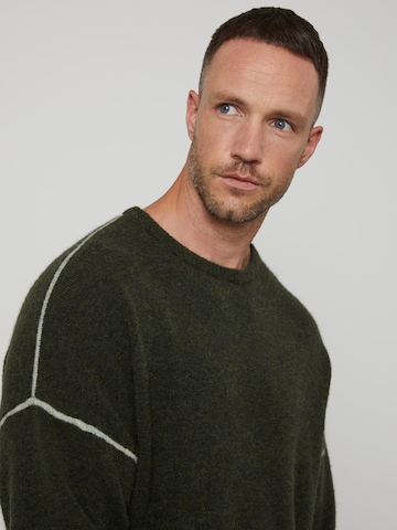 DAN FOX APPAREL Sweater 'Thilo' in Green