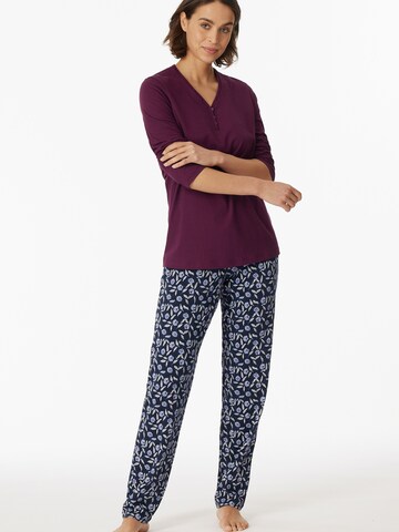 SCHIESSER Pajama in Purple: front