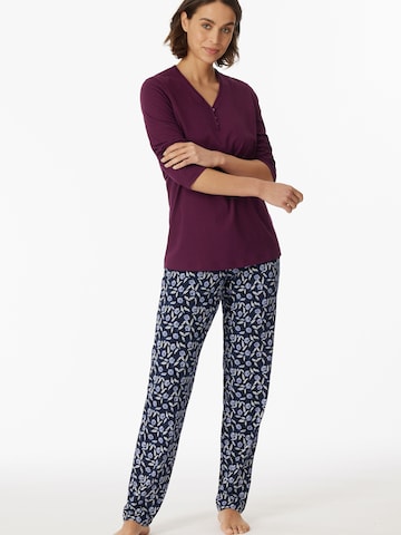 SCHIESSER Pajama in Purple: front