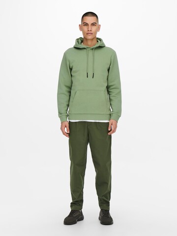 Only & Sons Regular fit Sweatshirt 'Ceres' in Green