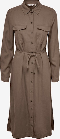 ONLY Skjortklänning 'Caro' i brun: framsida