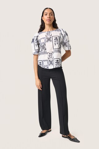 SOAKED IN LUXURY Bluse 'Reesha' i hvid