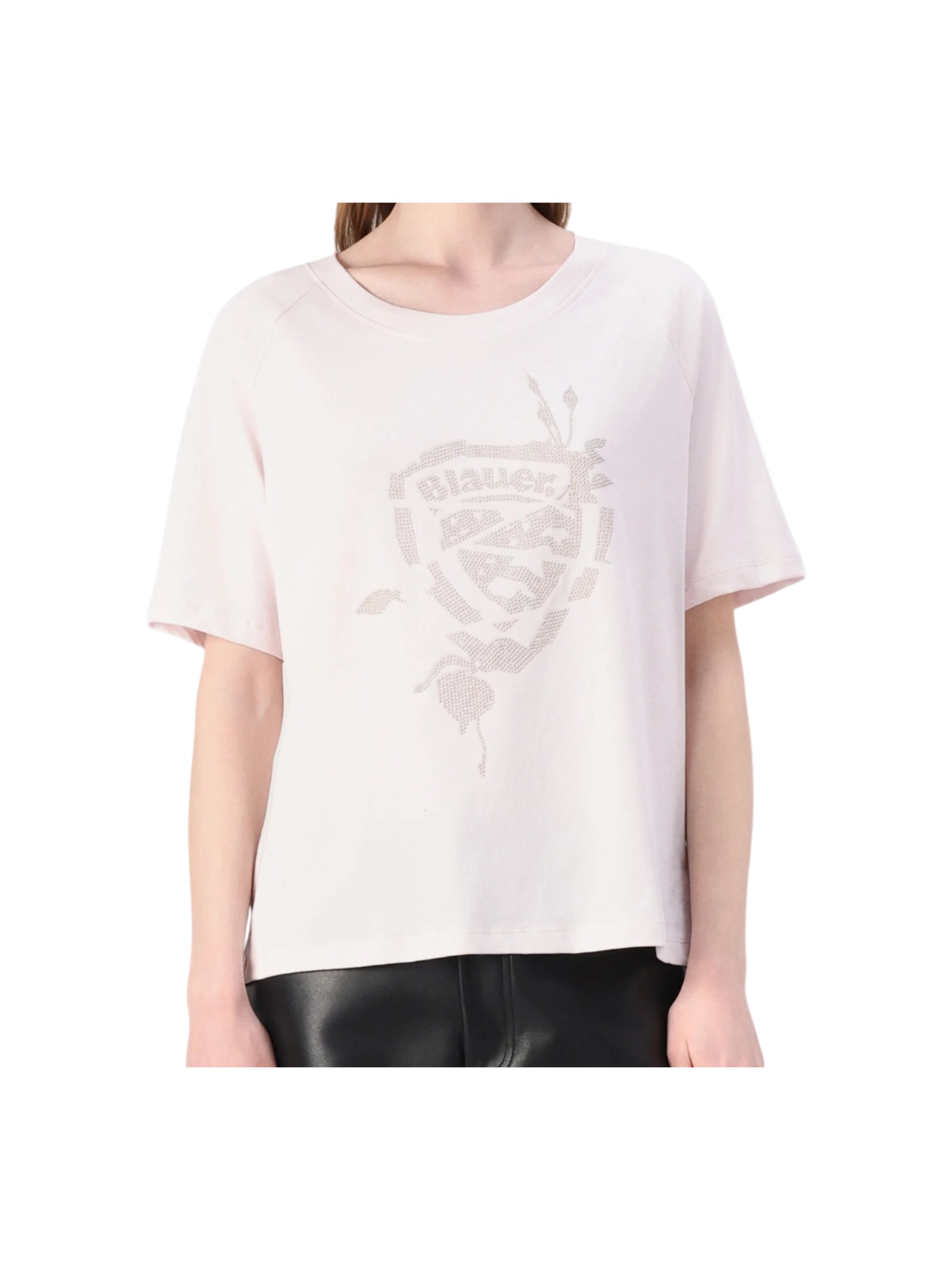Blauer Shirt in Roze