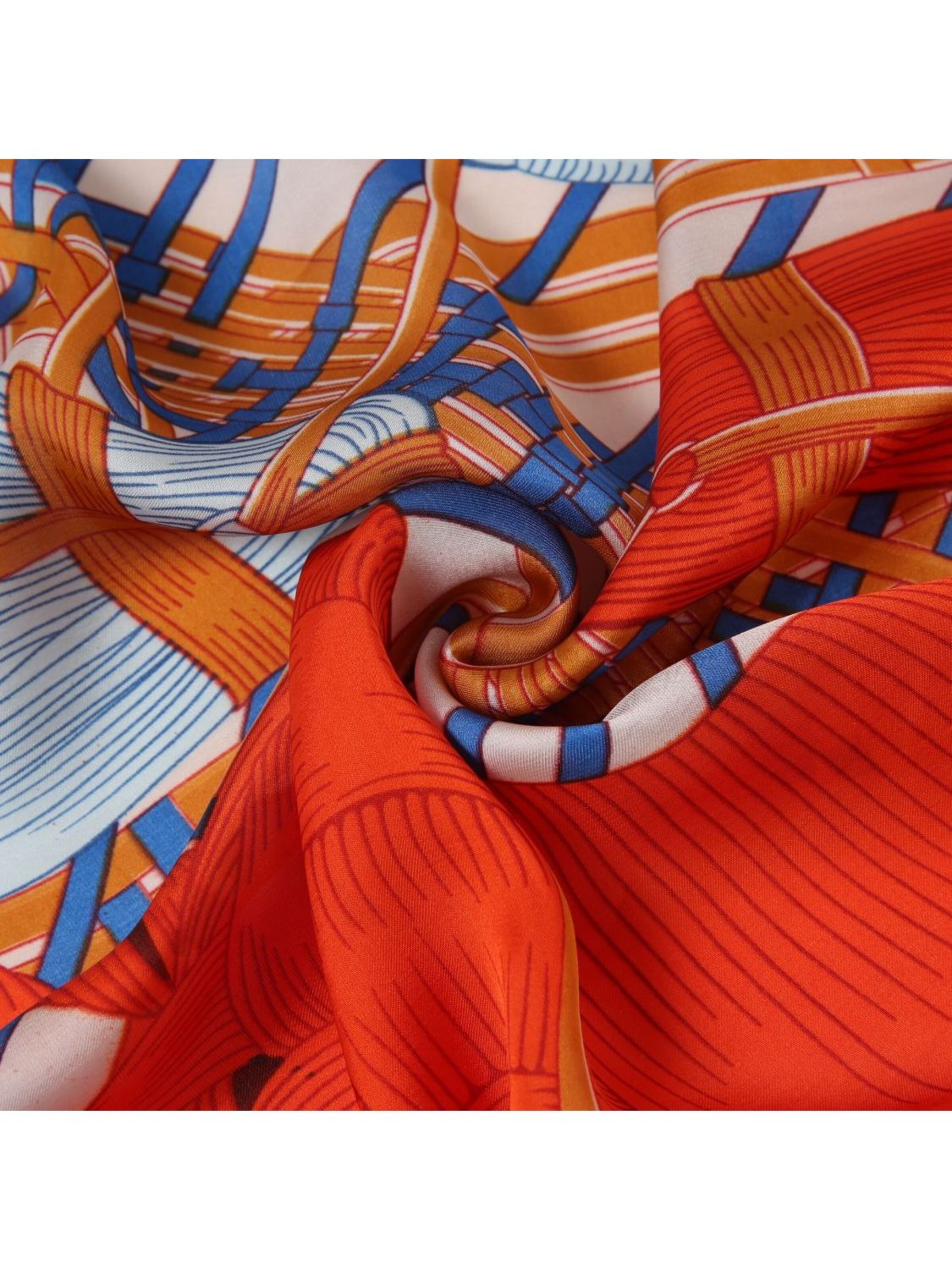 Sciarpa 'Etole de Soie Hippo Florina' di alberto cabale in arancione