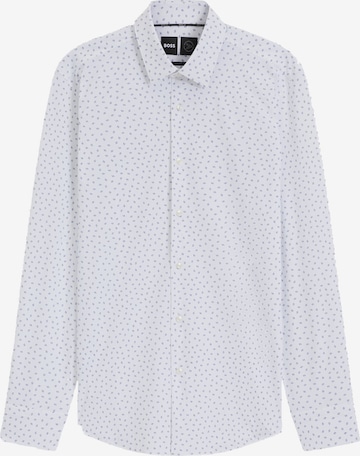 BOSS Regular Fit Hemd 'Hank' in Blau: Vorderseite