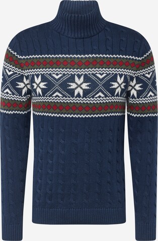 Pull-over 'Flake' SELECTED HOMME en bleu : devant