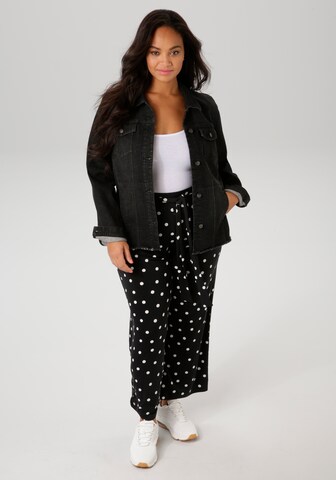 Aniston Wide Leg Hose in Schwarz