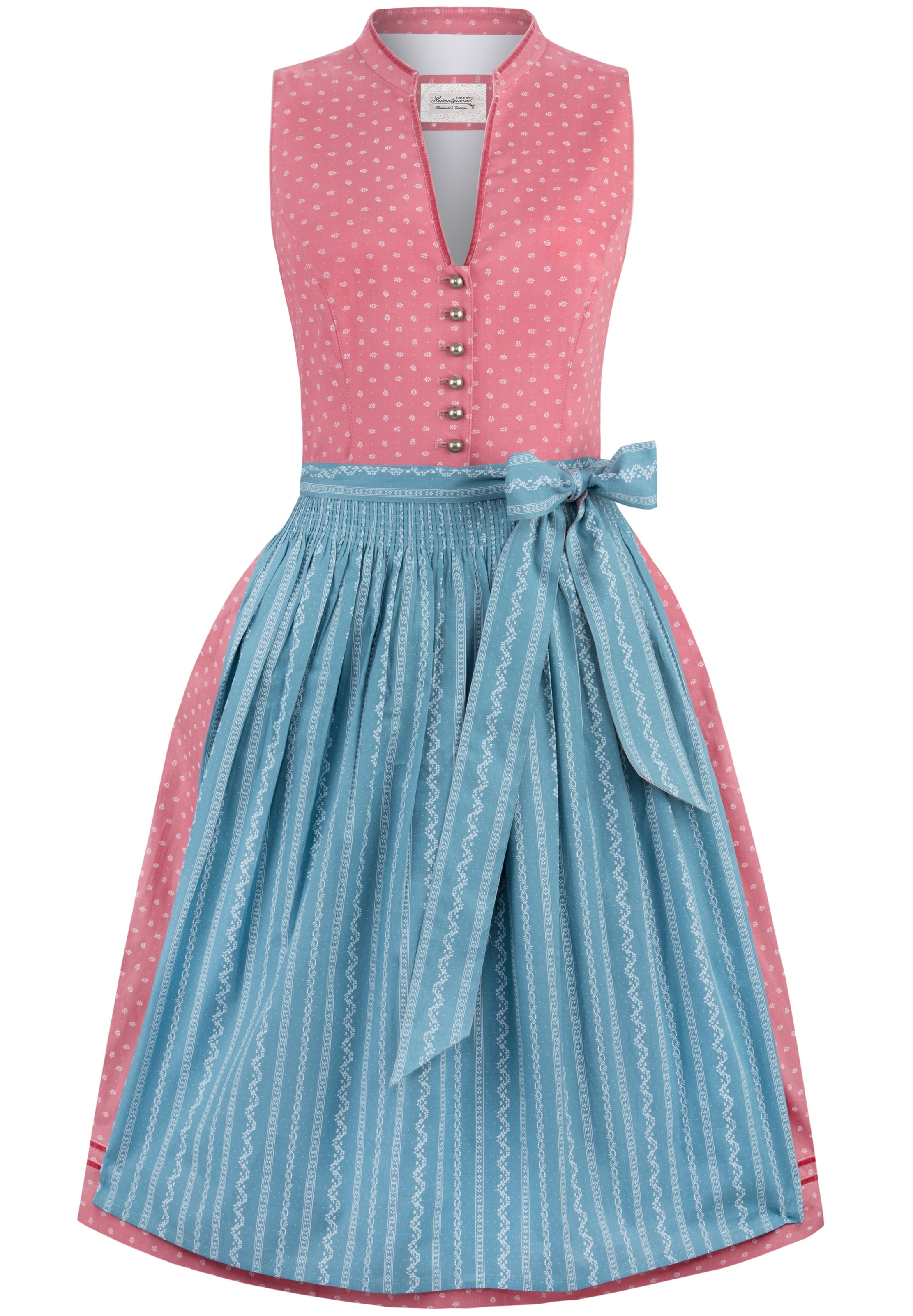 STOCKERPOINT Dirndl in 32 in cyanblau / melone, Produktansicht
