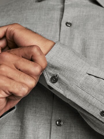 Next Regular fit Button Up Shirt in Grey
