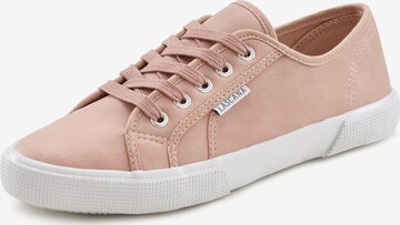 LASCANA Sneakers in Pink: front