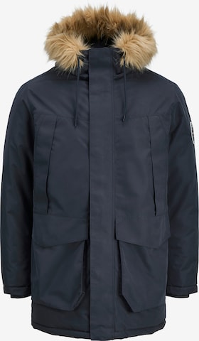 JACK & JONES Téli parka 'JJCAMP' - kék: elől