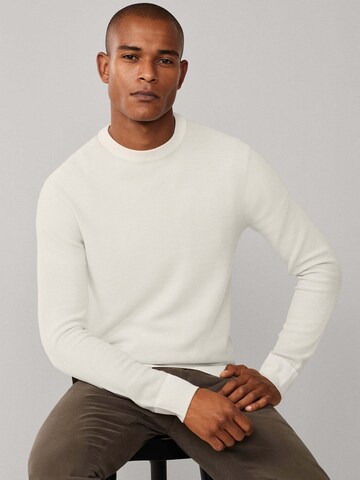 Hackett London Pullover 'Honeycomb' in Weiß