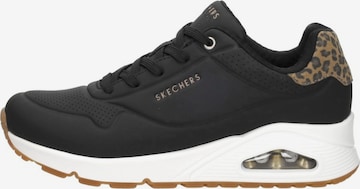 SKECHERS Sneakers laag 'Uno - Jungle Nite' in Zwart: voorkant