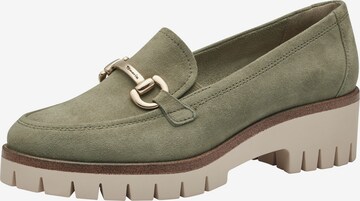 TAMARIS Classic Flats in Green: front