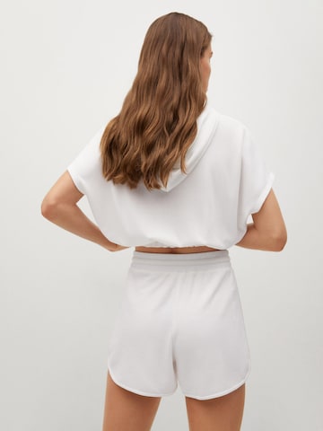 MANGO Normalny krój Spodnie w kolorze biały