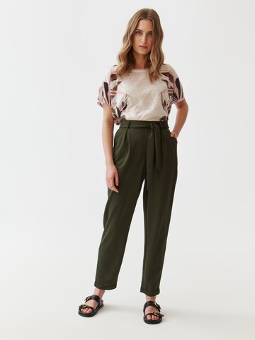 TATUUM Regular Bundfaltenhose 'Zamiria' in Grün