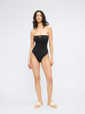 Calvin Klein Swimwear Μπαντό Ολόσωμο μαγιό σε μαύρο