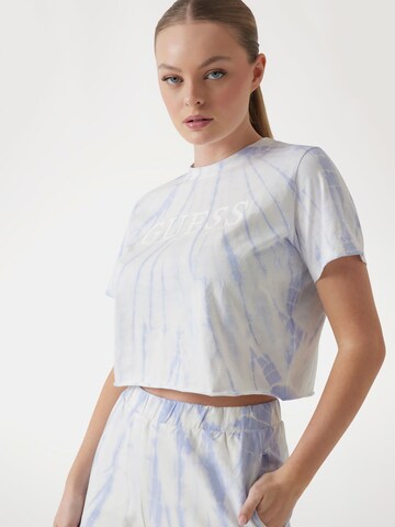 GUESS T-Shirt 'Batik' in Blau