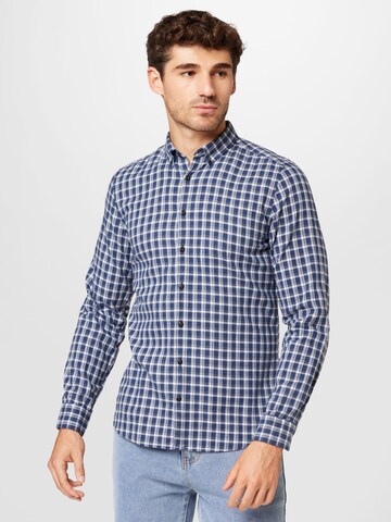 OLYMP Slim fit Button Up Shirt in Blue: front