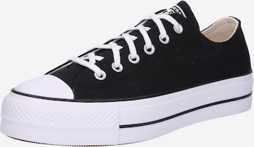 CONVERSE Rövid szárú sportcipők 'Chuck Taylor All Star Lift' - fekete: elől