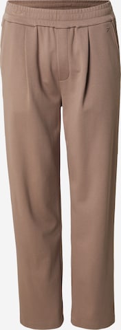 DAN FOX APPAREL Свободный крой Штаны 'Bent' в Коричневый: спереди