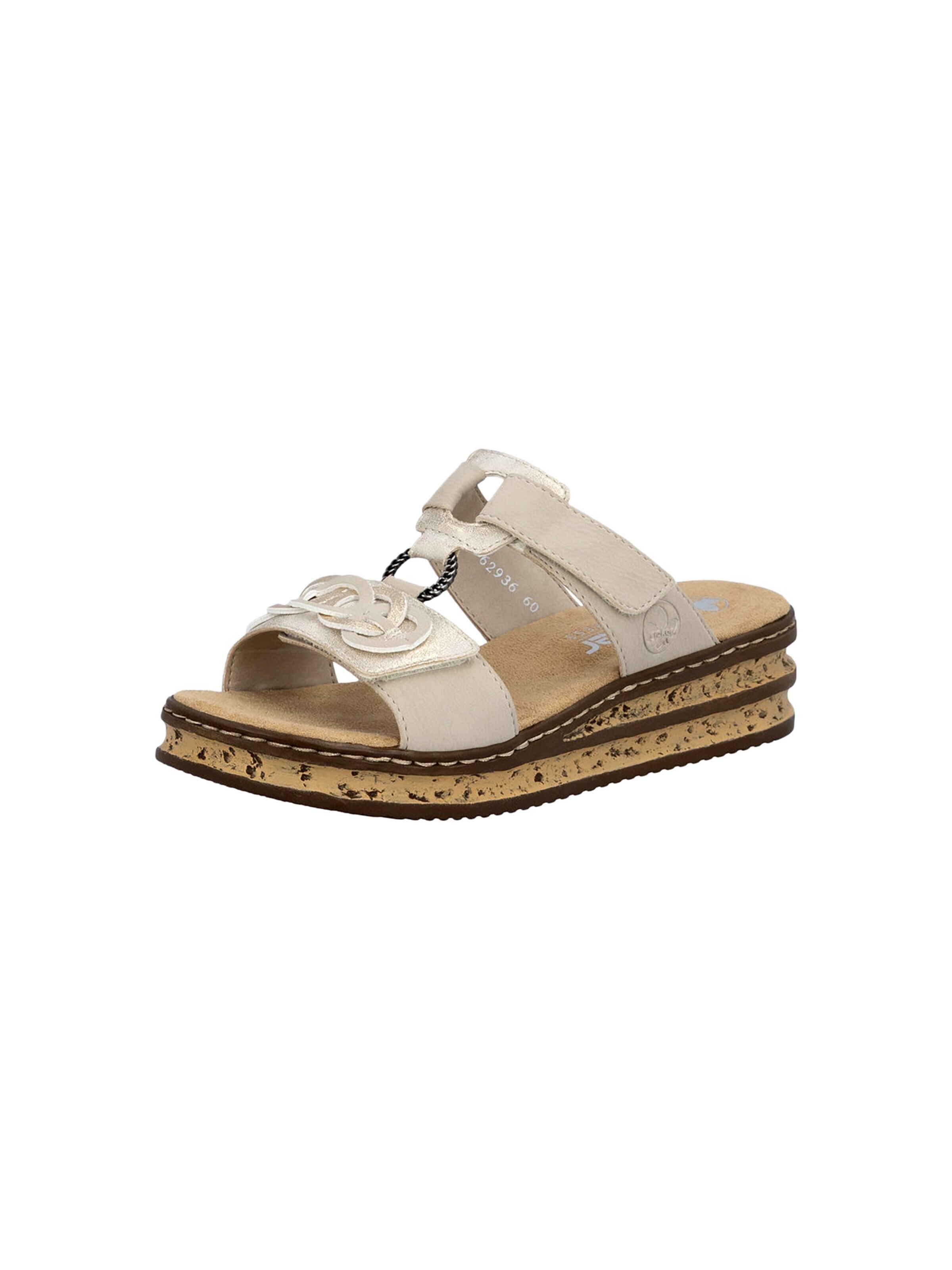 Mule 'Flache Sandalen zum Hineinschlüpfen' Rieker en beige