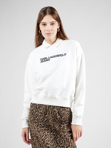 KARL LAGERFELD JEANS Sweatshirt 'Essential' in Weiß: Vorderseite