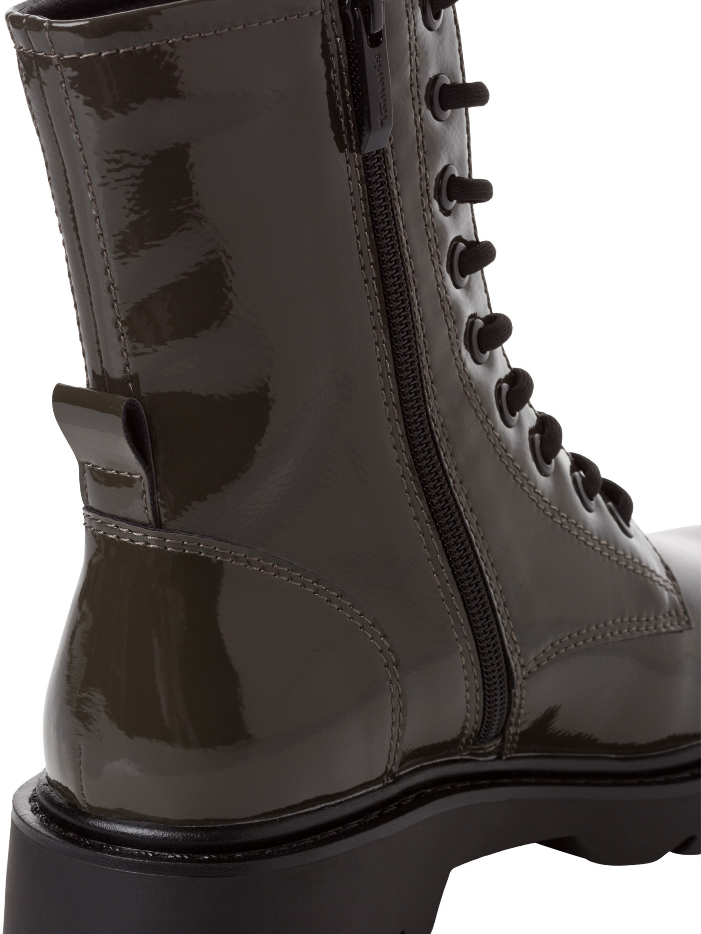 Tamaris Lace-up bootie in Green