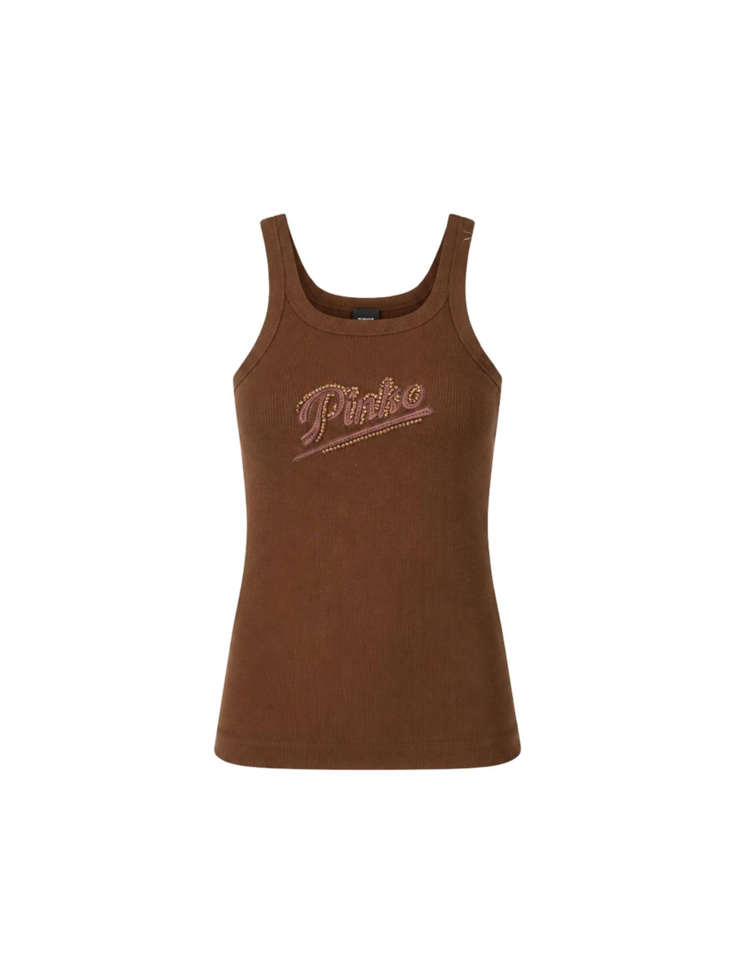 PINKO Top 'Caipiroska' in Brown: front