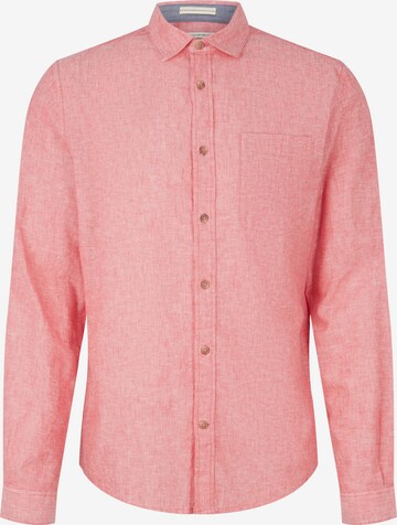 TOM TAILOR Regular fit Button Up Shirt in Red: front