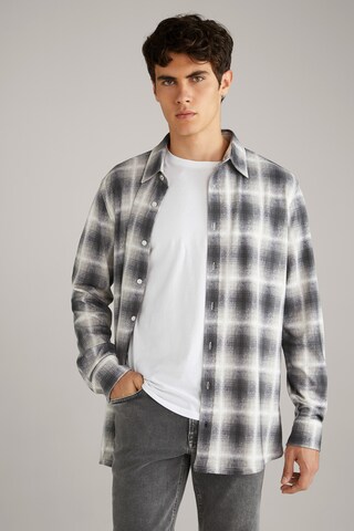 JOOP! Jeans Regular fit Button Up Shirt 'Hanson' in Grey: front