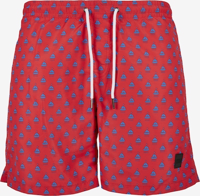 Urban Classics Shorts de bain en bleu / bleu clair / rouge, Vue avec produit