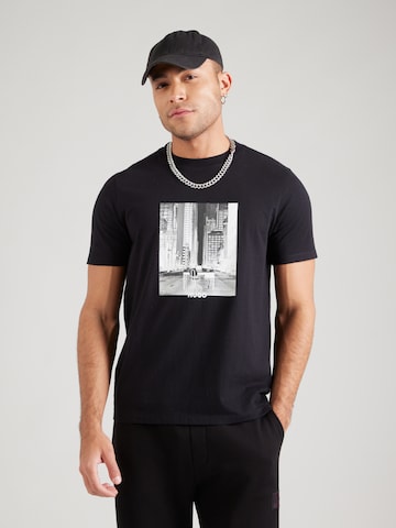 HUGO T-Shirt 'Deyss' in Schwarz: Vorderseite