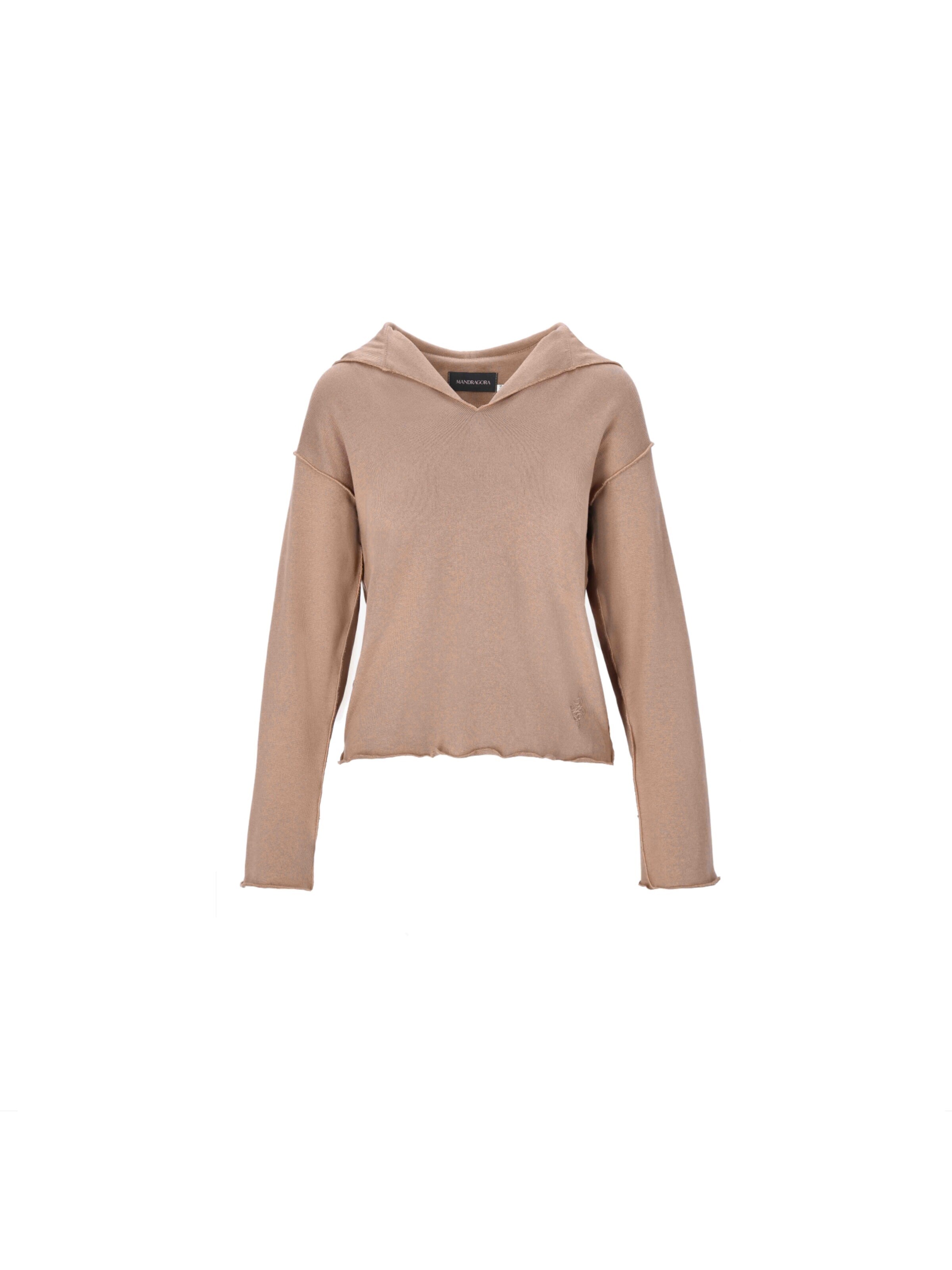 mandragora Sweat-shirt 'COMFY' en M-L en cappuccino, Vue avec produit