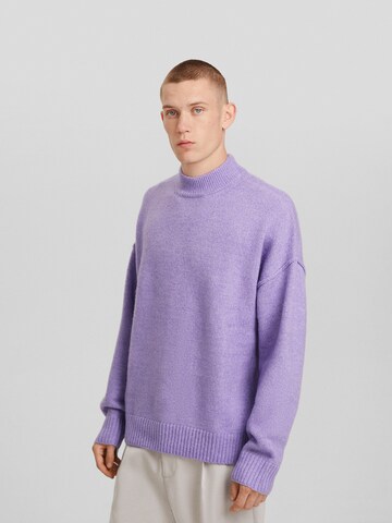 Pull-over Bershka en violet : devant