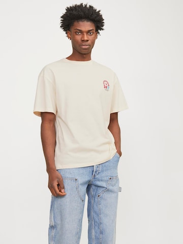 T-Shirt 'Toast' JACK & JONES en beige : devant