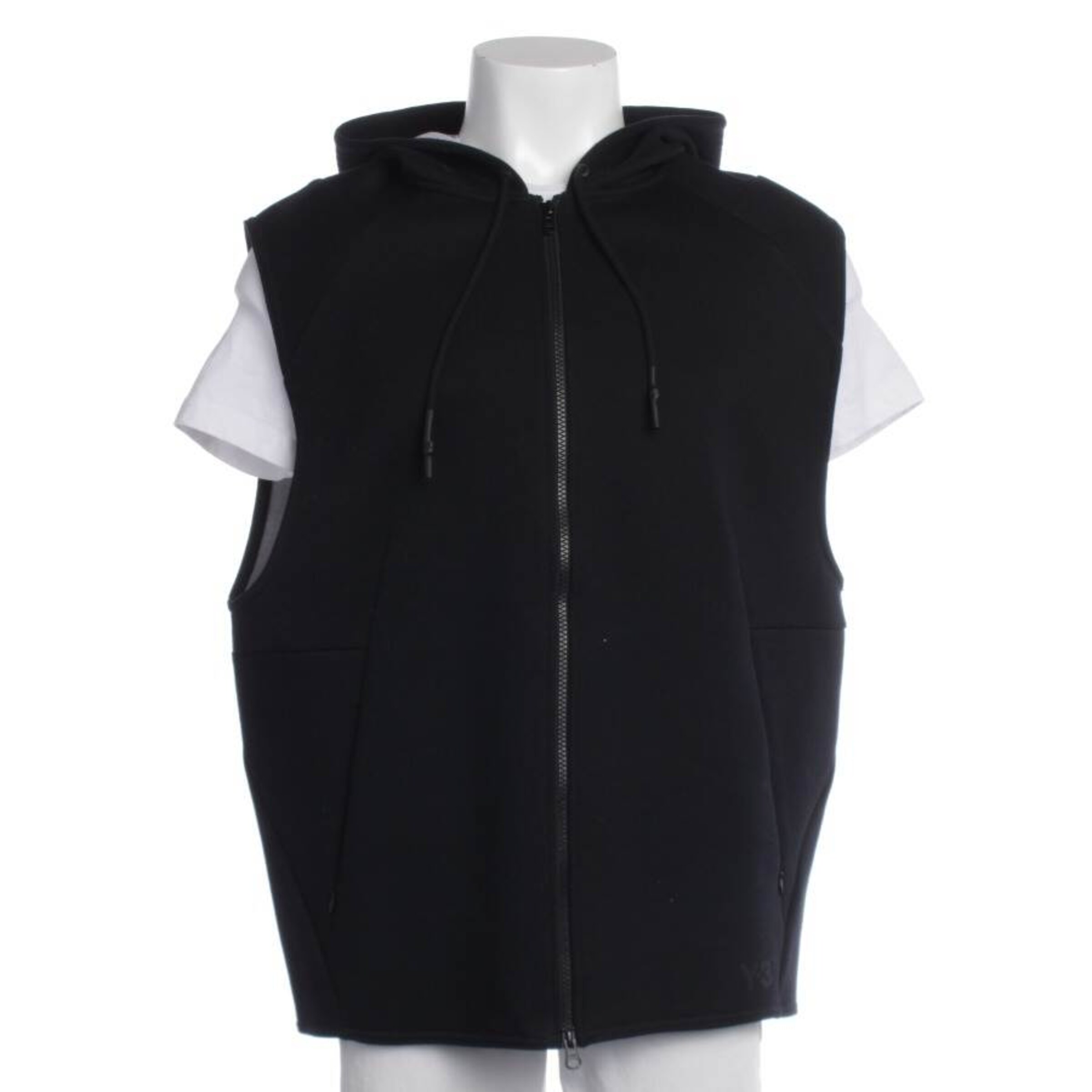 Y-3 Weste S in Schwarz: Vorderseite