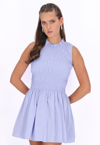 Robe de cocktail myMo ROCKS en bleu : devant