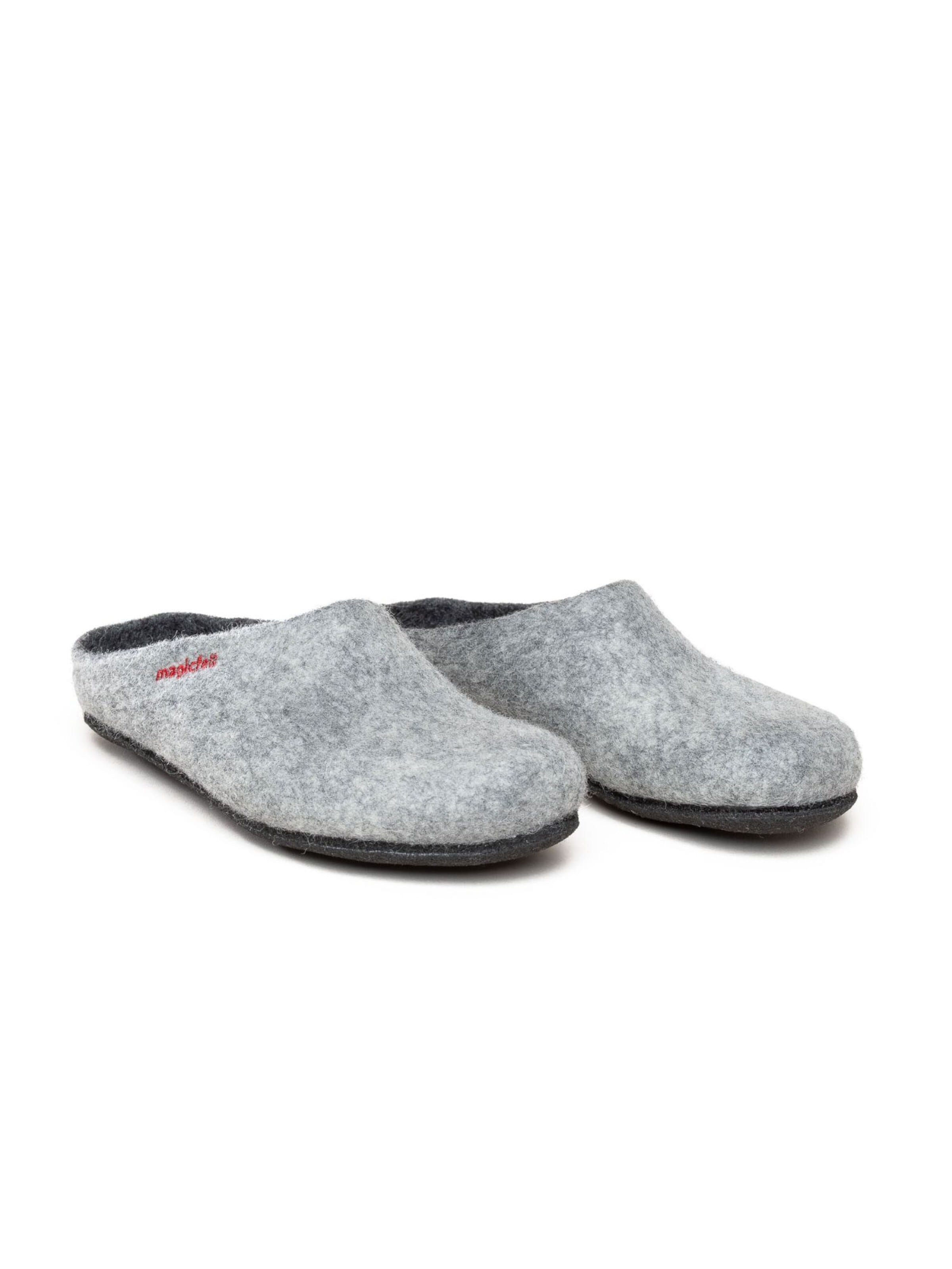MagicFelt Slippers 'Filzpantoffel Magicfelt 709' in Grey