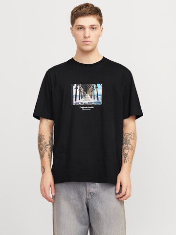 JACK & JONES Μπλουζάκι 'JORVESTERBRO' σε μαύρο: μπροστά