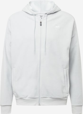 Veste de survêtement Reebok en gris : devant