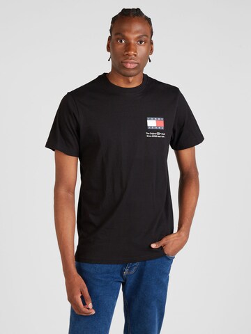 Tricou 'Essential' de la Tommy Jeans pe negru: față