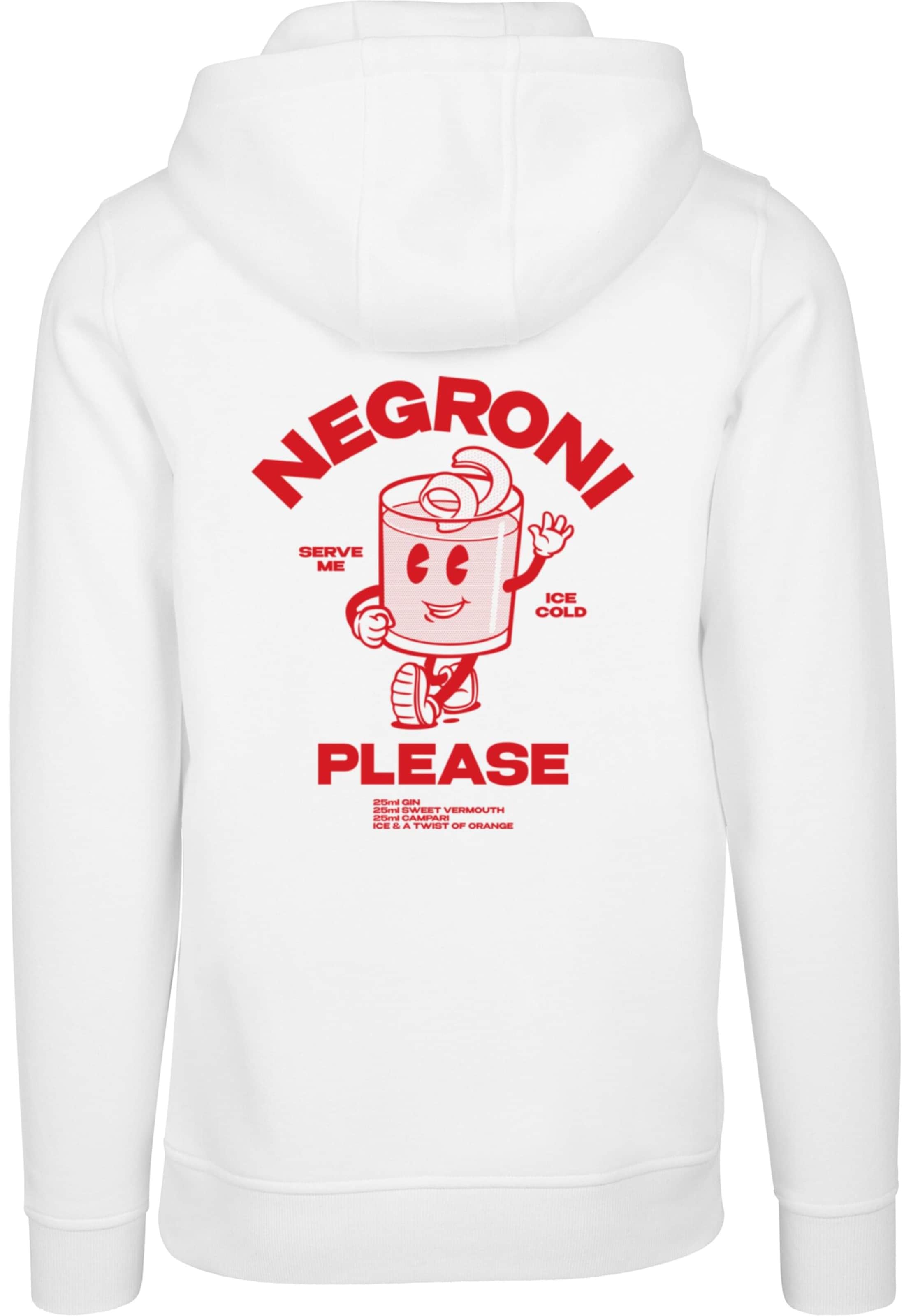 Mister Tee Sweatshirt 'Negroni Please' i hvid