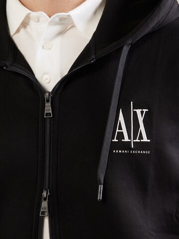 ARMANI EXCHANGE Sweatjacka i svart