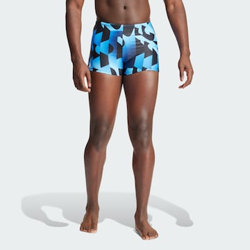 ADIDAS PERFORMANCE Athletic Swim Trunks ' Allover SportbadehoseBoxer-Badehose ' in Blue: front