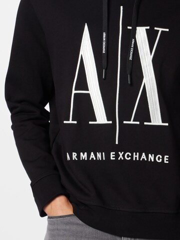 Bluză de molton de la ARMANI EXCHANGE pe negru