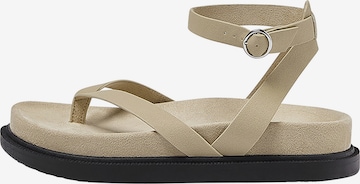 Pull&Bear Teenslipper in Beige