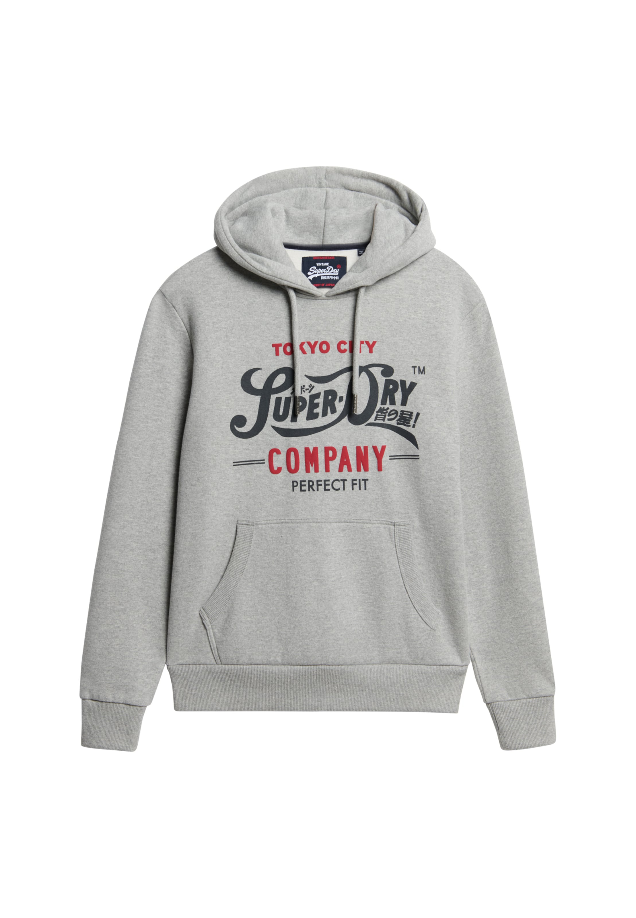 Superdry Sweat-shirt 'Perfect Fit' en gris chiné, Vue avec produit