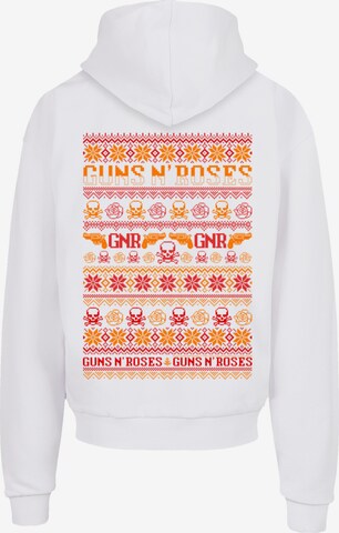 Sweat-shirt 'Guns And Roses Weihnachten Christmas' F4NT4STIC en blanc